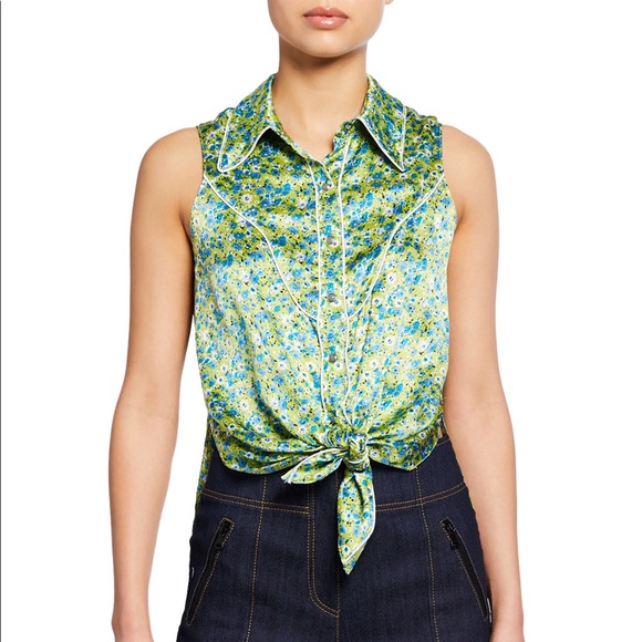cinq a sept leon sleeveless top - Picture 2 of 4
